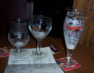 Sten's empty beer glass, Belgium 2010